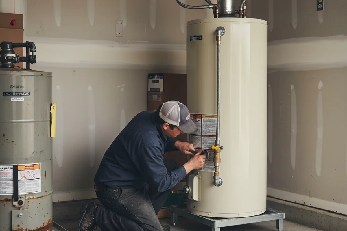 Water heater and shutoff valve replacement in Cooksville